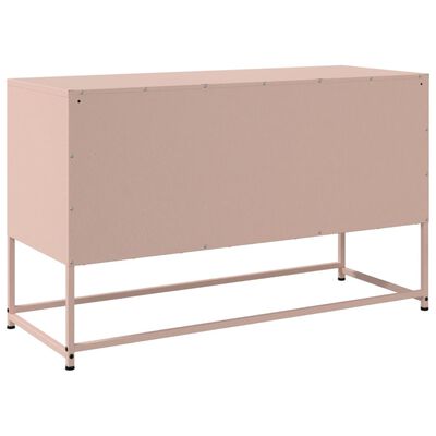 vidaXL Móvel de TV 100,5x39x60,5 cm aço rosa