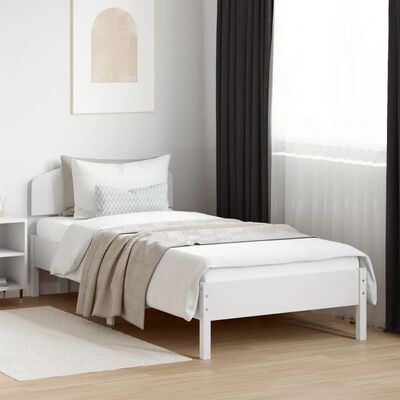 vidaXL Cama sem colchão 90x200 cm madeira de pinho maciça branco