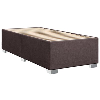 vidaXL Cama com molas/colchão 80x200 cm tecido castanho-escuro