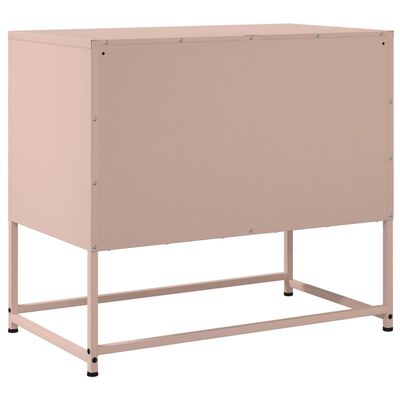 vidaXL Móvel de TV 68,5x39x60,5 cm aço rosa