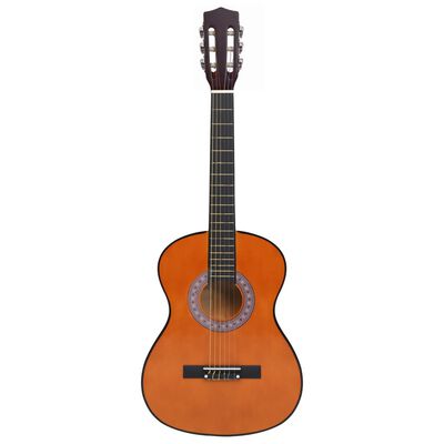 vidaXL 8 pcs conjunto de guitarra clássica para iniciantes 3/4 36"