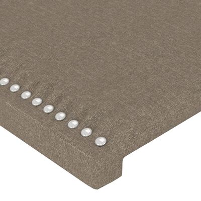 vidaXL Cabeceira cama abas tecido 103x23x78/88 cm cinzento-acastanhado