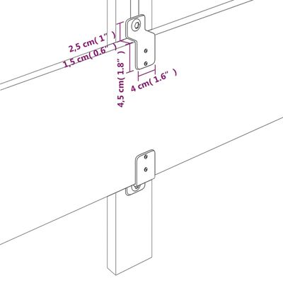 vidaXL Cabeceira de cama tecido 90x5x78/88 cm cinzento-escuro