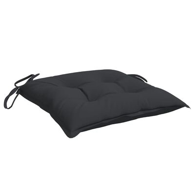 vidaXL Almofadões de cadeira 2 pcs 40x40x7 cm tecido oxford preto