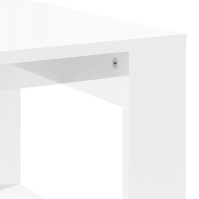 vidaXL Mesa de centro 102x50x35 cm derivados madeira branco brilhante