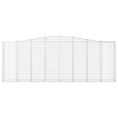 vidaXL Cestos gabião arqueados 2pcs 400x30x140/160cm ferro galvanizado