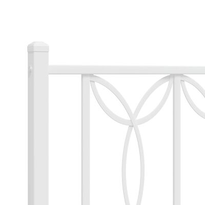 vidaXL Cabeceira de cama 100 cm metal branco