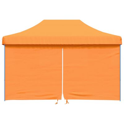 vidaXL Tenda para festas pop-up dobrável c/ 4 paredes laterais laranja