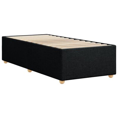 vidaXL Estrutura de cama 90x190 cm tecido preto