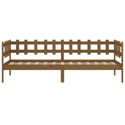 vidaXL Sofá-cama 80x200 cm madeira de pinho maciça castanho mel