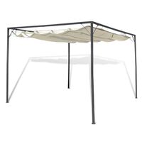 vidaXL Gazebo para jardim com toldo retrátil