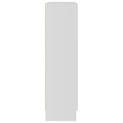 vidaXL Armário vitrine 82,5x30,5x115 cm derivados de madeira branco