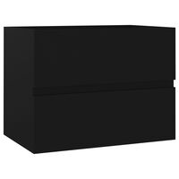 vidaXL Armário de lavatório 60x38,5x45 cm derivados de madeira preto