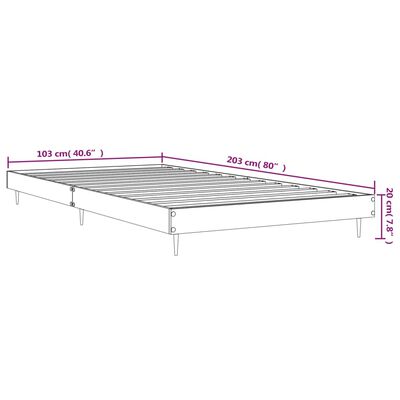 vidaXL Estrutura cama s/ colchão derivados madeira carvalho castanho