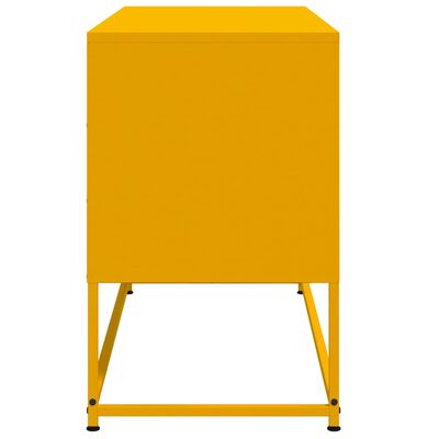 vidaXL Móvel de TV 100,5x39x60,5 cm aço amarelo mostarda