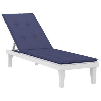 vidaXL Almofadão para cadeira de terraço tecido oxford azul-marinho