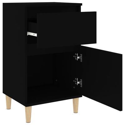 vidaXL Mesa de cabeceira 40x35x70 cm preto