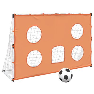 vidaXL Baliza de futebol infantil com alvos e bola 182x62x118 cm