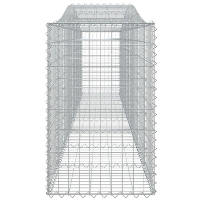 vidaXL Cestos gabião arqueados 6 pcs 400x50x80/100cm ferro galvanizado