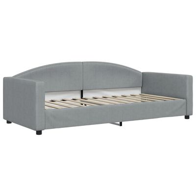 vidaXL Sofá-cama 90x200 cm tecido cinzento-claro