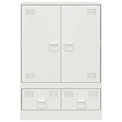 vidaXL Aparador alto 67x39x95 cm aço branco