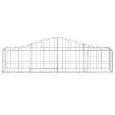 vidaXL Cestos gabião arqueados 13pcs 200x30x40/60 cm ferro galvanizado