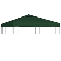 vidaXL Cobertura de substituição p/ gazebo 310 g/m² verde 3x3 m