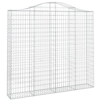 vidaXL Cestos gabião arqueados 13 pcs 200x30x180/200 ferro galvanizado