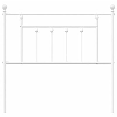 vidaXL Cabeceira de cama 90 cm metal branco