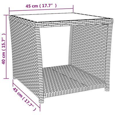 vidaXL 3 pcs conjunto lounge para jardim vime PE e aço bege