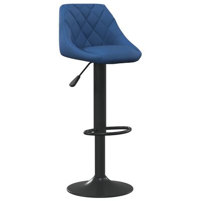 vidaXL Bancos de bar 2 pcs veludo azul