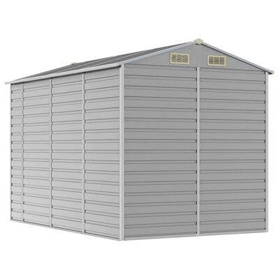 vidaXL Abrigo de jardim 191x300x198 cm aço galvanizado cinzento-claro