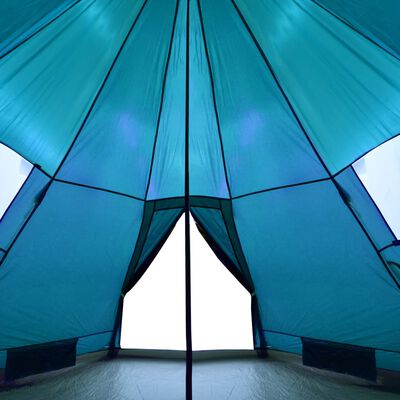 vidaXL Tenda de campismo tipi para 4 pessoas impermeável azul