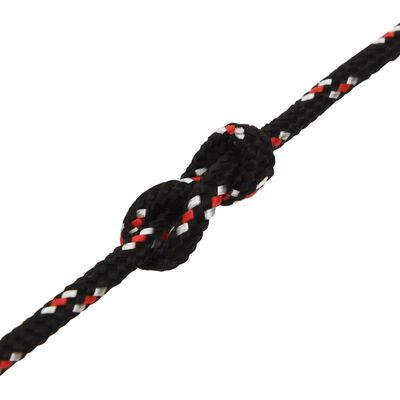 vidaXL Corda de barco 3 mm 25 m polipropileno preto