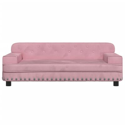 vidaXL Cama para cães 90x53x30 cm veludo rosa