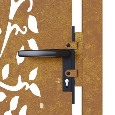 vidaXL Portão de jardim 105x105 cm aço corten design árvore