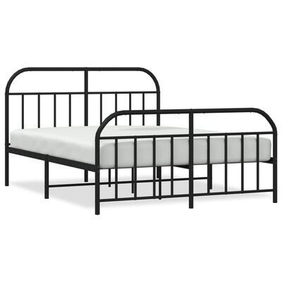 vidaXL Estrutura de cama sem colchão com pés 160x200 cm preto