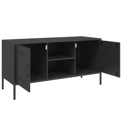 vidaXL Móvel de TV 100,5x39x50,5 cm aço preto