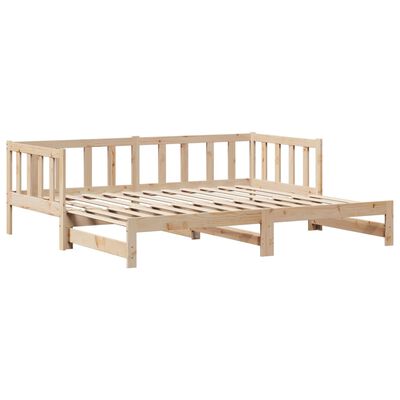 vidaXL Sofá-cama com gavetão e gavetas 90x190 cm madeira de pinho