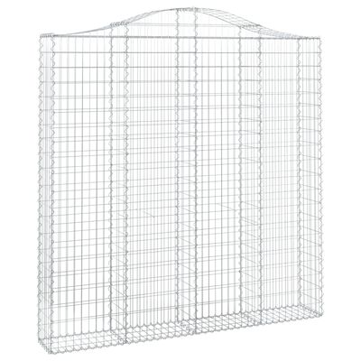 vidaXL Cestos gabião arqueados 6pcs 200x30x200/220cm ferro galvanizado