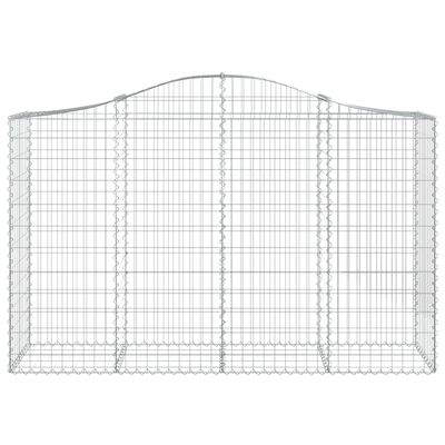 vidaXL Cestos gabião arqueados 10pcs 200x50x120/140 ferro galvanizado