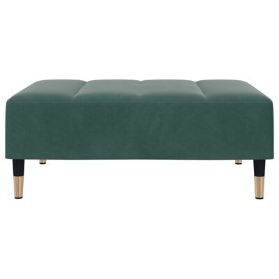 vidaXL Apoio de pés 77x55x31 cm veludo verde-escuro