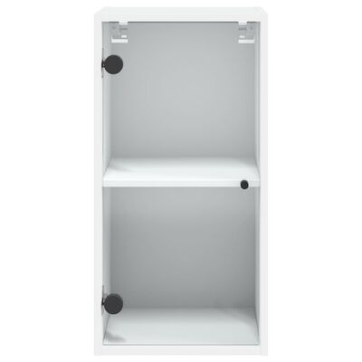 vidaXL Armário de parede c/ portas de vidro 35x37x68,5 cm branco