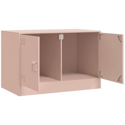 vidaXL Móvel de TV 67x39x44 cm aço rosa