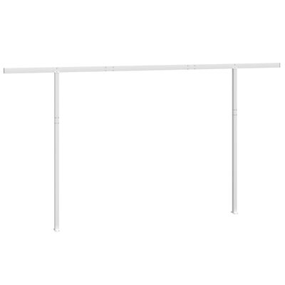 vidaXL Conjunto de postes para toldo 450x245 cm ferro branco