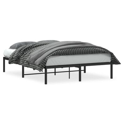 vidaXL Estrutura de cama 140x190 cm metal preto