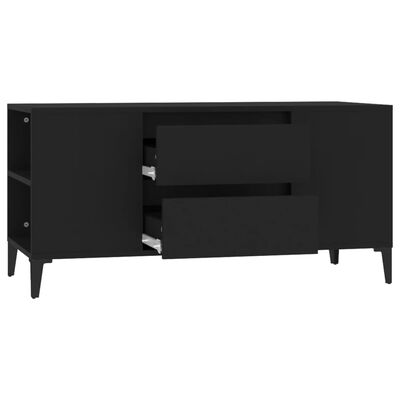 vidaXL Móvel para TV 102x44,5x50 cm derivados de madeira preto