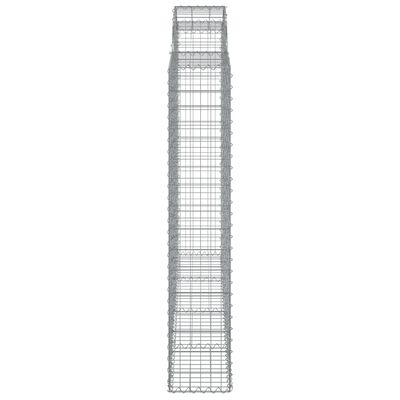 vidaXL Cestos gabião arqueados 5pcs 200x30x160/180cm ferro galvanizado