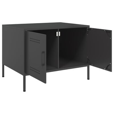 vidaXL Mesa de centro 68x50x50,5 cm aço preto