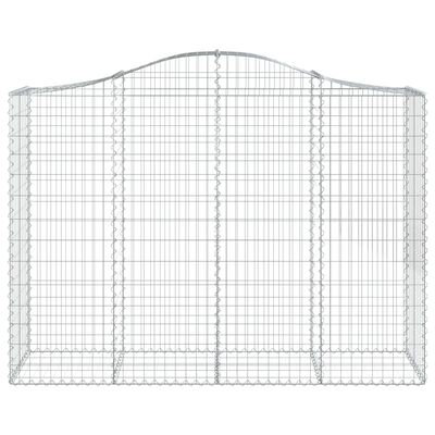 vidaXL Cestos gabião arqueados 8pcs 200x50x140/160cm ferro galvanizado